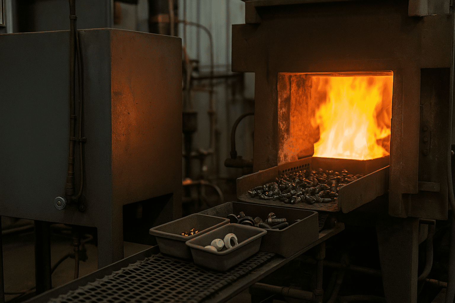 Heat Treatment process enhancing strength and hardness through quenching, tempering, and carburizing